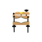 AOB Wheeler Essential Scope Mounting Kit, front view with wood blocks, level and screws