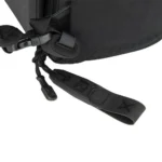 Fechheimer-Vertx Vertx Urban Ghost 20L Backpack Rudder Green close-up of black strap, buckle and zipper pulls