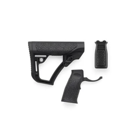 primary-32419 Daniel Defense Buttstock Pistol Grip & M-LOK Vertical Foregrip Combo - Black