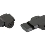 BURRIS BS ADPTR ZEE M77, two black adapters shown from angled top views