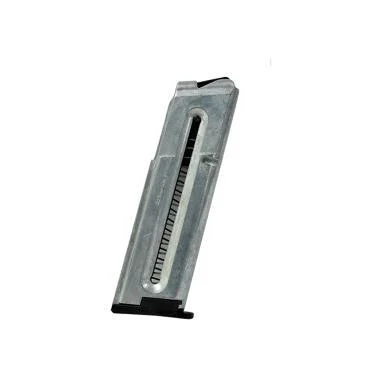American Tactical Inc-ATI ATI GSG 1911 Govt. Magazine, angled view of stainless steel magazine