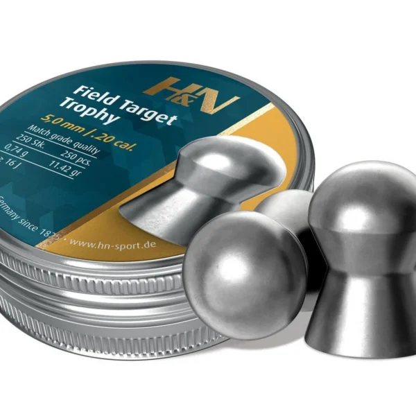 Hatsan USA / Escort Shotguns H&N Field Target Trophy Pellets, round tin with two silver pellets