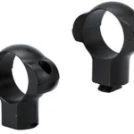 Weaver Grand Slam Steel Dovetail Scope Rings, matte black pair in angled view