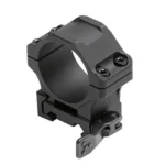 Leapers Inc. UTG ACCU-SYNC QR Scope Rings, black angled view with screws and quick-release lever