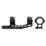 Leapers 1-Piece UTG ACCU-SYNC QR Cantilever Mount, black side view with separate end view