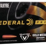 Federal Gold Medal Berger Rifle Ammunition, black retail box shown from front