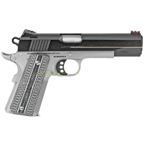 Colt Manufacturing Colt Competition 1911 Handgun .45 ACP 8rd Magazine 5" Barrel Two-Tone Stainless Black