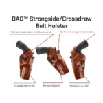 Galco International Ltd. Galco DAO Strongside/Crossdraw Belt Holster for Colt Python Tan RH