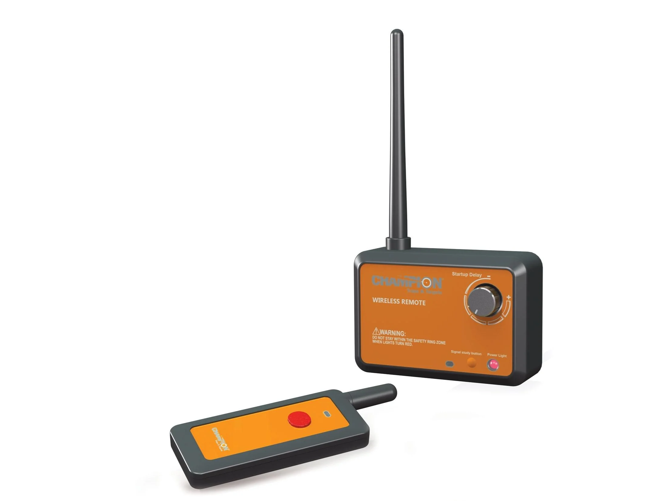 primary-32857 Champion Wheely Bird/Workhorse Wireless Remote, black receiver and handheld remote