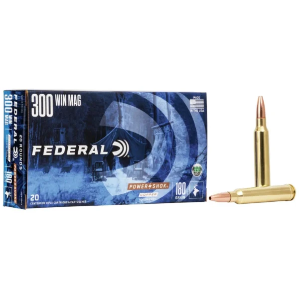 Federal Cartridge Co. Federal Copper Power-Shok Rifle Ammunition .300 Win Mag 180gr CHP 20/ct