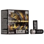 Federal Black Cloud FS Steel Shotshells, black retail box with two black shells