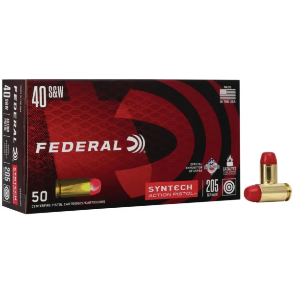 Federal Cartridge Co. Federal American Eagle Syntech Handgun Ammunition .40 S&W 210 gr TSJ 850 fps 50/ct
