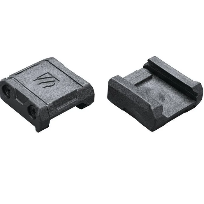 primary-32908 Blackhawk! Omnivore Multi-fit Holster Rail Attachment Device, two views of black mounting parts
