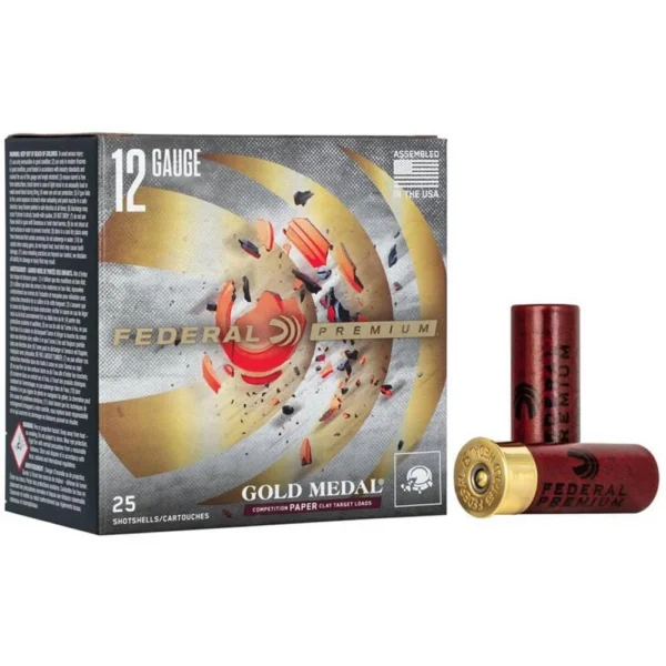Federal Cartridge Co. Premium Gold Medal 12GA 2-3/4 2-3/4DE 1OZ 8 25rd