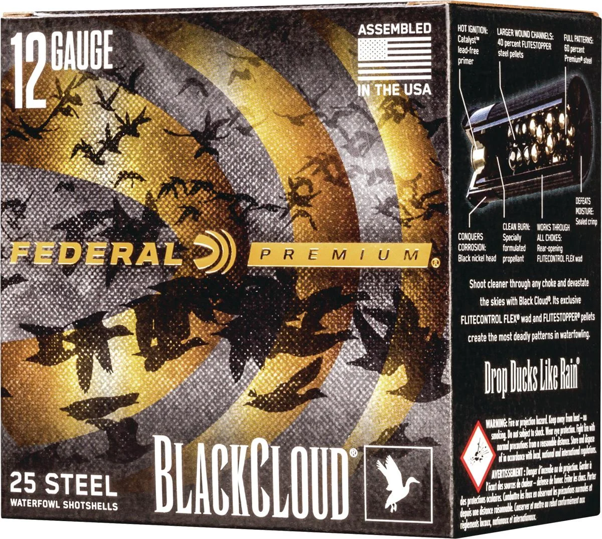 primary-32964 Federal Cartridge Co. Federal Black Cloud FS Steel Shotshells 12ga 3" 1-1/4oz 1450 fps #1 25/ct
