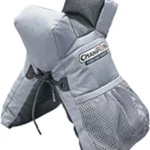 Champion Rail Rider Front Shooting Bag in gray, angled view with mesh pocket and strap