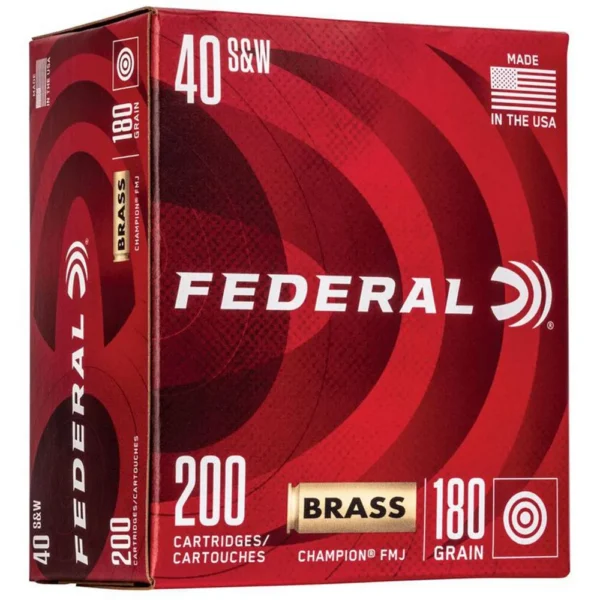 Federal Cartridge Co. Federal Champion Training Handgn Ammunition .40 S&W 115gr FMJ 1000 fps 200/ct