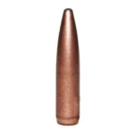 Speer Gold Dot rifle component bullet, close-up side view with copper-colored finish