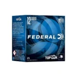 Federal Top Gun Sporting Shotshells, front view of blue retail box with Federal branding