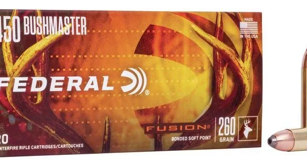 Federal Cartridge Co. Federal Fusion Rifle Ammunition .450 Bushmaster 260 gr SP 2200 fps 20/ct