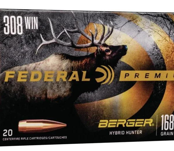 Federal Cartridge Co. Federal Classic Hunter Berger Hybrid Rifle Ammunition .308 Win 168 gr BTHP 2800 fps 20/ct