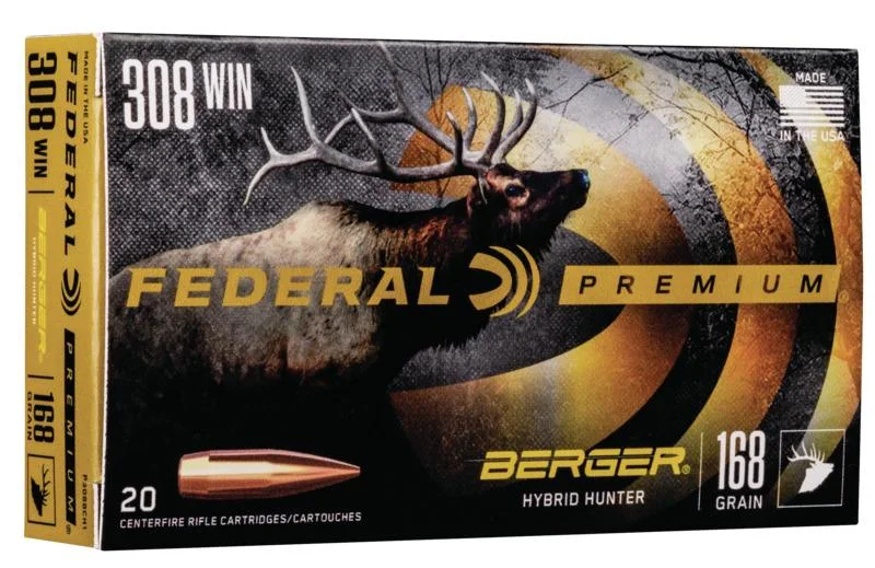 primary-33041 Federal Cartridge Co. Federal Classic Hunter Berger Hybrid Rifle Ammunition .308 Win 168 gr BTHP 2800 fps 20/ct