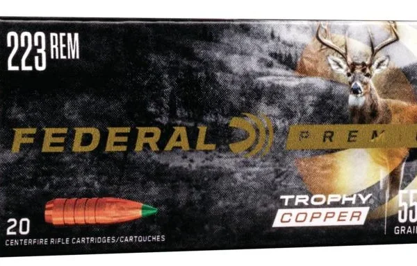 Federal Cartridge Co. Federal Premium Vital-Shok Trophy Copper Rifle Ammunition .223 Rem 55 gr Poly Tip 3240 fps 20/ct