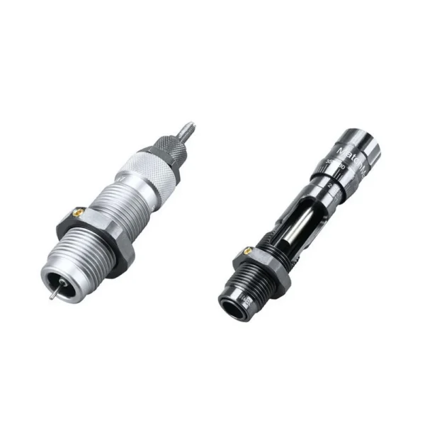 RCBS Matchmaster Competition Full-Length Bushing Die Set, two silver and black dies