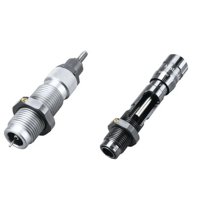 primary-33206 RCBS Matchmaster Competition die set with two silver and black threaded dies