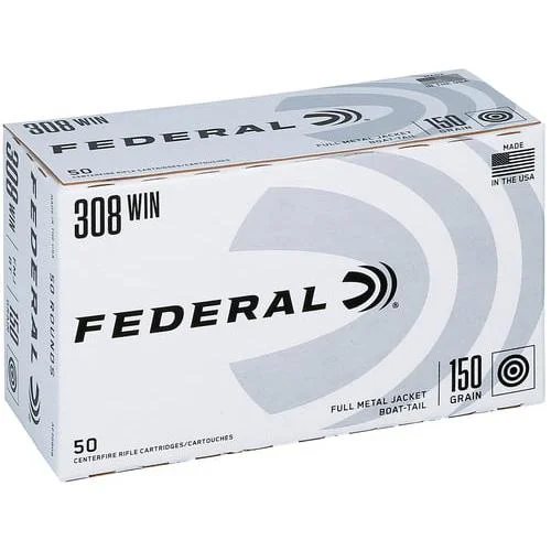 Federal Cartridge Co. Federal American Eagle Rifle Ammunition .308 Win 150gr FMJ 2820 fps 50/ct