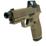 Sig Sauer Sig P365 XMacro Handgun 9mm Luger 17rd Magazines (2) 3.7" Threaded Barrel Two-Tone Tan XSeries Slide with Optic