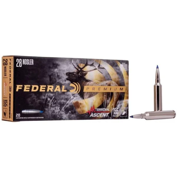 Federal Cartridge Co. Federal Terminal Ascent Rifle Ammunition .28 Nosler 155gr 3200 fps 20/ct