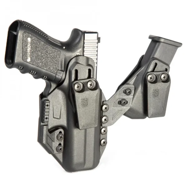 Blackhawk Stache IWB Ruger EC9 PREM Kit black holster with pistol and separate magazine carrier
