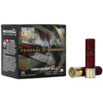 Federal Premium HOA, black ammunition box with red shotshells beside it