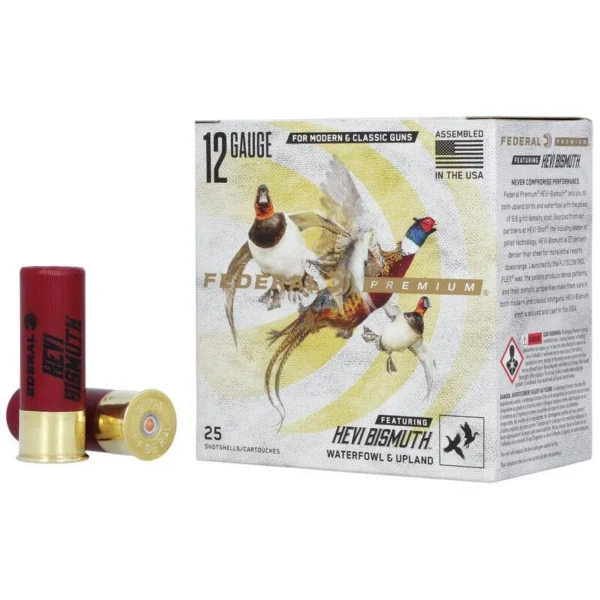 Federal Cartridge Co. Federal Hevi-Bismuth Shotshells 12ga 2-3/4" 1-1/4oz 1350 fps #4 25/ct