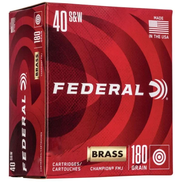 Federal Cartridge Co. Federal Champion Handgun Ammunition .40 S&W 180gr FMJ 1000 fps 400/ct Bulk