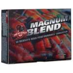 Environ Metal Inc HEVI-Shot Magnum Blend Shotshell, front and side view of red retail box