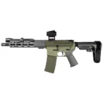 Shark Coast Tactical Shark Coast Bugbear AR Pistol Bundle 5.56mm 30rd Magazine 10.5'' Threaded Barrel Vortex Crossfire Red
