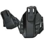 Blackhawk Stache IWB Premium Holster Kit for Sig P365 XMacro, black front view with belt clips