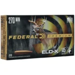 Federal Premium ELD-X Rifle Ammunition, black retail box with deer graphic