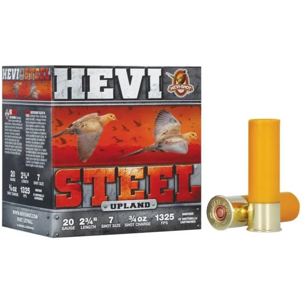 Environ Metal Inc HEVI-Shot HEVI-Steel Shotshells 20ga 2-3/4" 3/4oz 1325 fps #7 25/ct