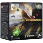 Federal Hi-Bird Fiber Wad Shotshells box, front view with flying pheasant artwork