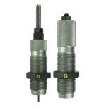 RCBS Full Length Rifle Die Set, two silver dies shown upright