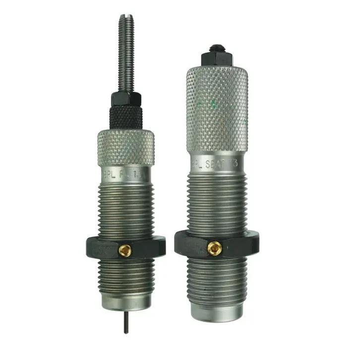 primary-33512 RCBS Full Length Rifle Die Set, two silver dies shown upright