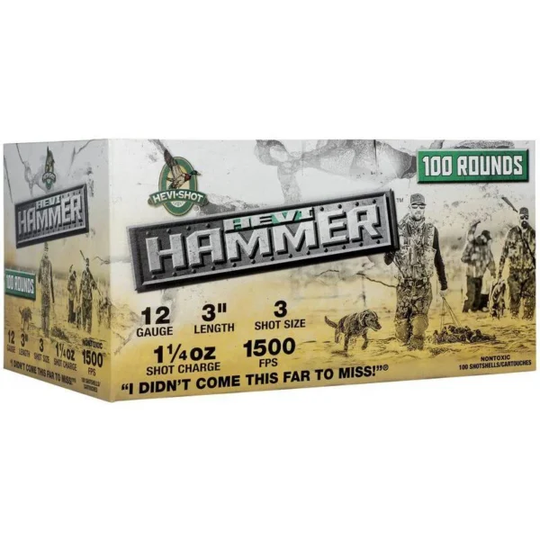 Environ Metal Inc Hevi-Shot HEVI-Hammer Shotshells 12ga 3" 1-1/4oz 1500 fps #3 100/ct