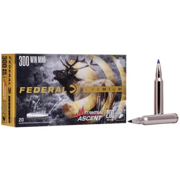 Federal Cartridge Co. Federal Terminal Ascent Rifle Ammunition 300 Win Mag 175gr PT 3030 fps 20/ct