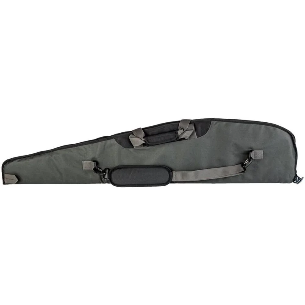 primary-33518 Federal Field & Range grey scoped rifle case, side view with handles, straps and black trim