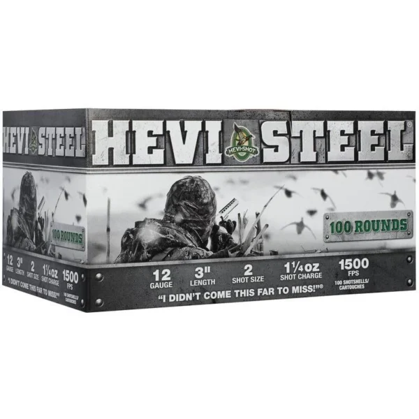 Environ Metal Inc HEVI-Shot HEVI-Steel Shotshells 12ga 3" 1-1/4oz 1500 fps #2 100/ct