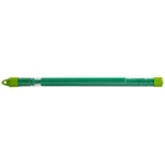 Remington Barrel Sweep Stick, green rod with pointed light green tip and capped end