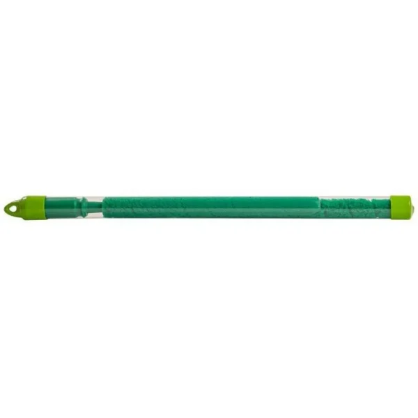 Remington Barrel Sweep Stick - 20ga, green rod with lime end caps, side view